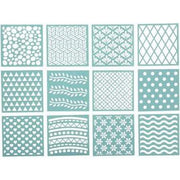 Lot de 12 pochoirs carrés décoratifs - Ma Rentrée Facile