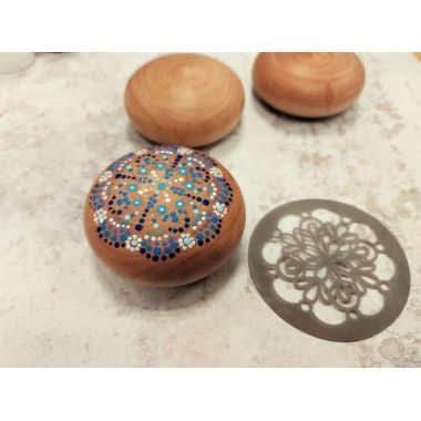 Lot de 12 pochoirs ronds Mandala - Ma Rentrée Facile