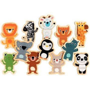 Lot de 12 puzzles magnétiques, les animaux du zoo DJECO - Ma Rentrée Facile