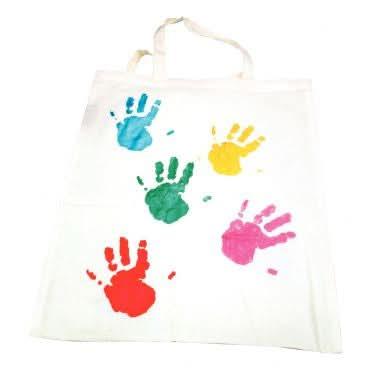 Lot de 12 sacs shopping en coton grand modèle - Ma Rentrée Facile