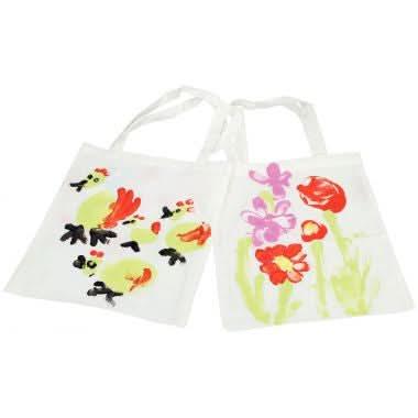 Lot de 12 sacs shopping en coton grand modèle - Ma Rentrée Facile