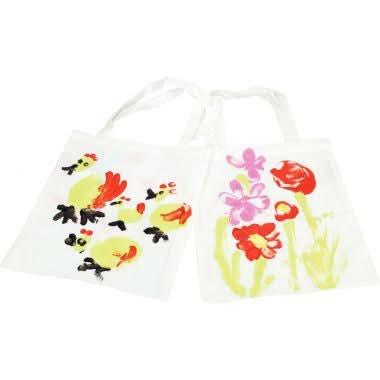 Lot de 12 sacs shopping en coton petit modèle - Ma Rentrée Facile