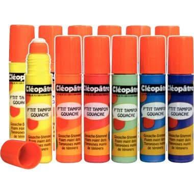 Lot de 12 tampons gouaches 50ml rechargeable - Ma Rentrée Facile