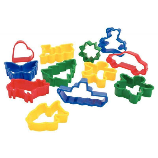 Lot de 16 maxi emporte pièces, formes et couleurs assorties : bleu, rouge, vert et jaune - Ma Rentrée Facile