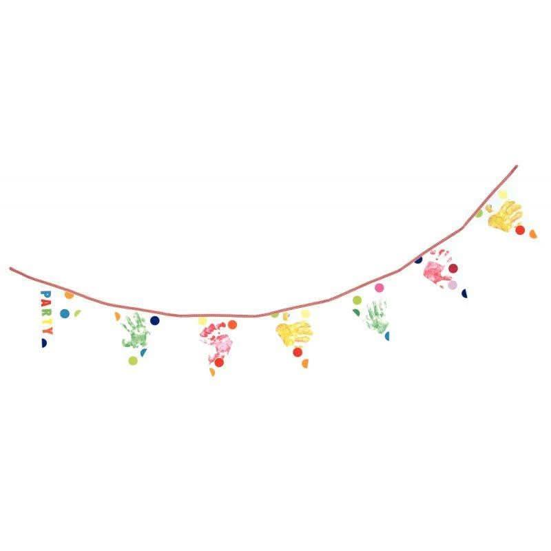 Lot de 2 guirlandes de 15 fanions en papier blanc à décorer - Ma Rentrée Facile