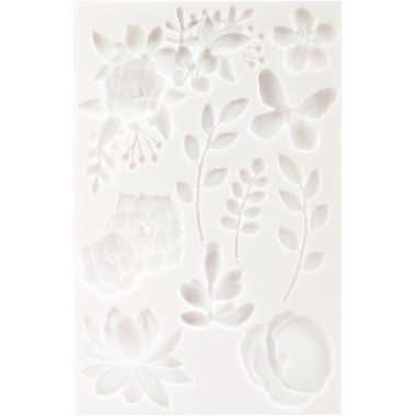 Lot de 2 moules silicone tropical et floral pour pâte Fimo 20 x 13 cm - Ma Rentrée Facile