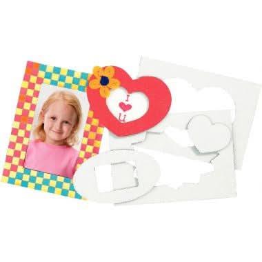 Lot de 24 cadres photos en carton 18x13 cm avec décorations - Ma Rentrée Facile