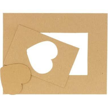 Lot de 24 cadres photos en carton 23x18 cm + 12 planches de décoration en 3D - Ma Rentrée Facile