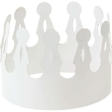 Lot de 24 couronnes en carton blanc - Ma Rentrée Facile