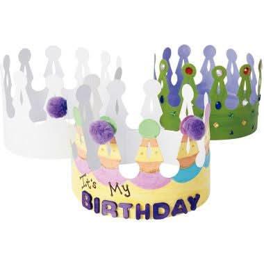 Lot de 24 couronnes en carton blanc - Ma Rentrée Facile