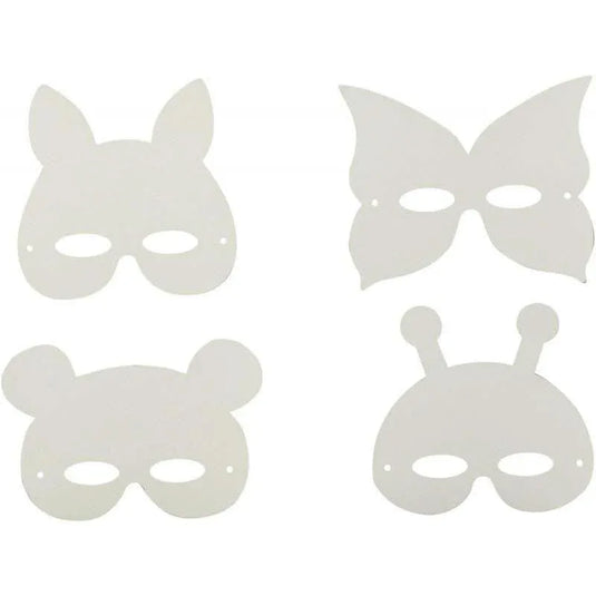 Lot de 24 masques en carton forme animaux assortis - Ma Rentrée Facile