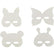 Lot de 24 masques en carton forme animaux assortis - Ma Rentrée Facile