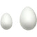 Lot de 25 oeufs en styropor blanc 4x6 cm - Ma Rentrée Facile