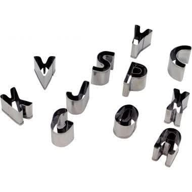 Lot de 26 emporte-pièces en métal alphabet - Ma Rentrée Facile
