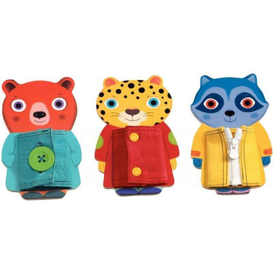 Lot de 3 animaux en bois, Ziptou DJECO - Ma Rentrée Facile