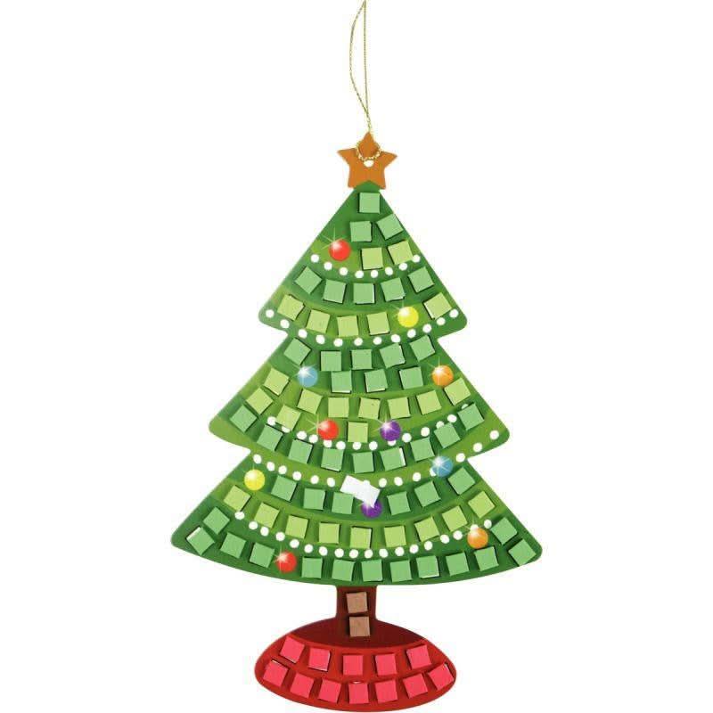 Lot de 3 formes de Noël pré-imprimées avec mosaïque mousse adhésive - Ma Rentrée Facile