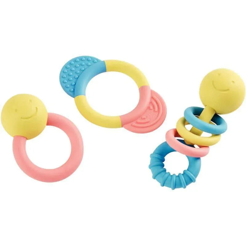 Lot de 3 hochets en plastique assortis - Ma Rentrée Facile