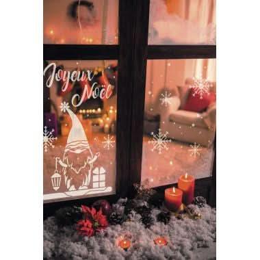 Lot de 3 pochoirs de Noël en plastique format A4 - Ma Rentrée Facile