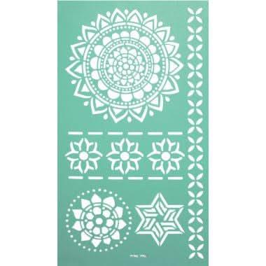 Lot de 3 pochoirs souples géométriques mandala - Ma Rentrée Facile