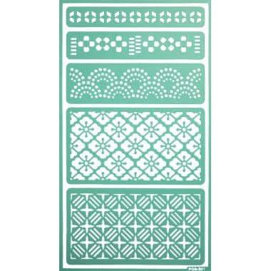 Lot de 3 pochoirs souples géométriques mandala - Ma Rentrée Facile