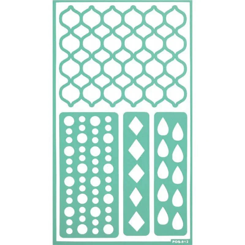 Lot de 3 pochoirs souples géométriques mandala - Ma Rentrée Facile