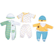 Lot de 3 pyjamas mixte pour poupées de 40 à 42 cm - Ma Rentrée Facile