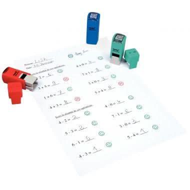 Lot de 3 tampons formules auto encrées Smileys - Ma Rentrée Facile