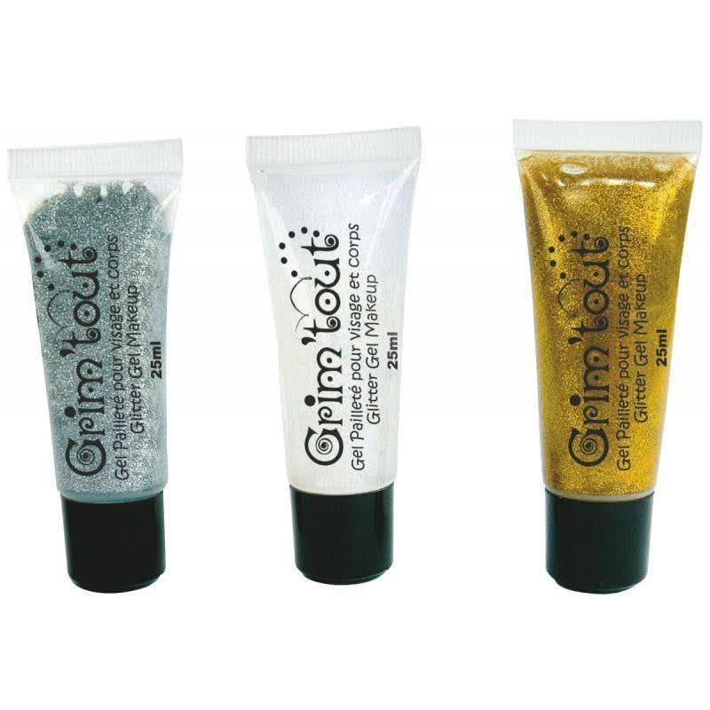 Lot de 3 tubes de gel pailleté pour visage et corps - Ma Rentrée Facile