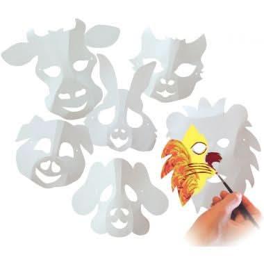 Lot de 30 maxi masques en carton thème animaux - Ma Rentrée Facile