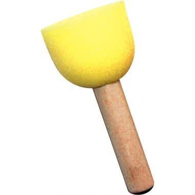 Lot de 30 pochoirs ronds, manche en bois, embout en mousse - Ma Rentrée Facile