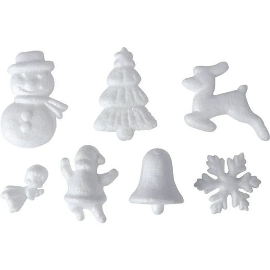 Lot de 35 formes de Noël en polystyrène assorties - Ma Rentrée Facile