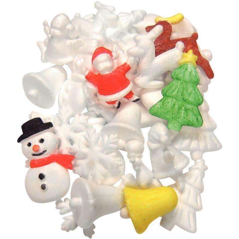 Lot de 35 formes de Noël en polystyrène assorties - Ma Rentrée Facile