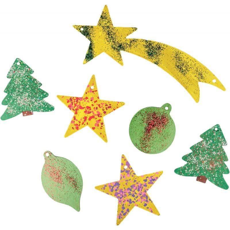 Lot de 35 suspensions de Noël en carton blanc - Ma Rentrée Facile