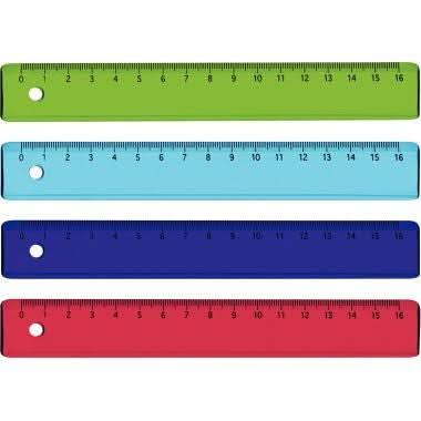 Lot de 36 règles en plastique, 16cm, coloris assortis - Ma Rentrée Facile