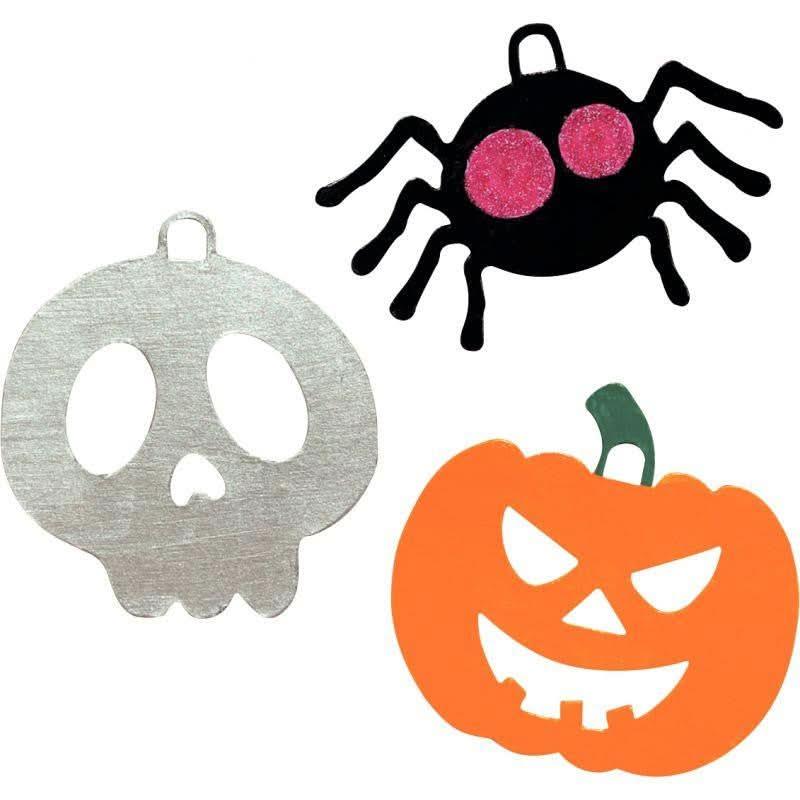Lot de 36 suspensions Halloween en carton blanc - Ma Rentrée Facile