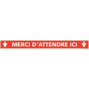 Lot de 4 bandes adhésives de marquage au sol "Merci d'attendre ici" - Ma Rentrée Facile