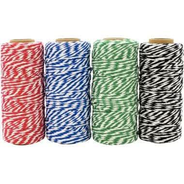 Lot de 4 bobines fils coton 50 mètres bicolores assortis - Ma Rentrée Facile