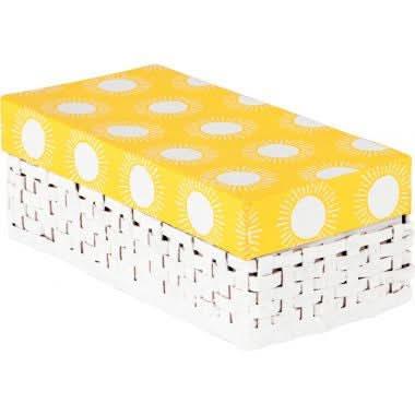 Lot de 4 boites rectangles tressées en carton - Ma Rentrée Facile