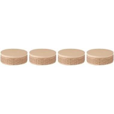 Lot de 4 boites rondes tressées en carton - Ma Rentrée Facile