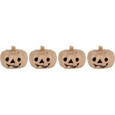 Lot de 4 citrouilles en carton brun - Ma Rentrée Facile