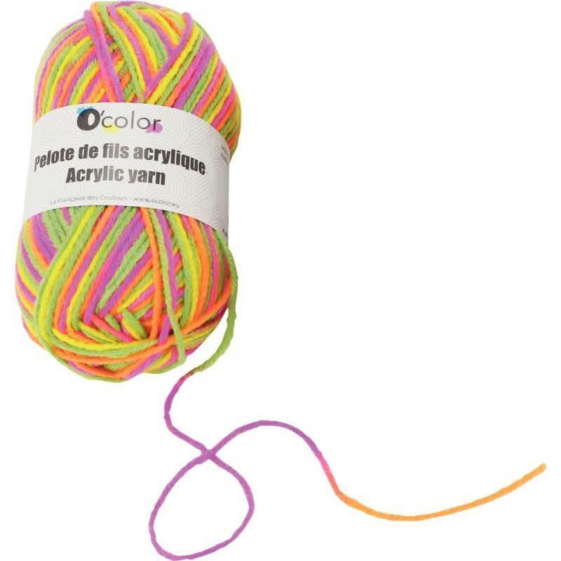 Lot de 4 pelotes de laine coloris arc en ciel, 50g - Ma Rentrée Facile