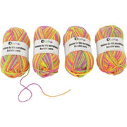 Lot de 4 pelotes de laine coloris arc en ciel, 50g - Ma Rentrée Facile