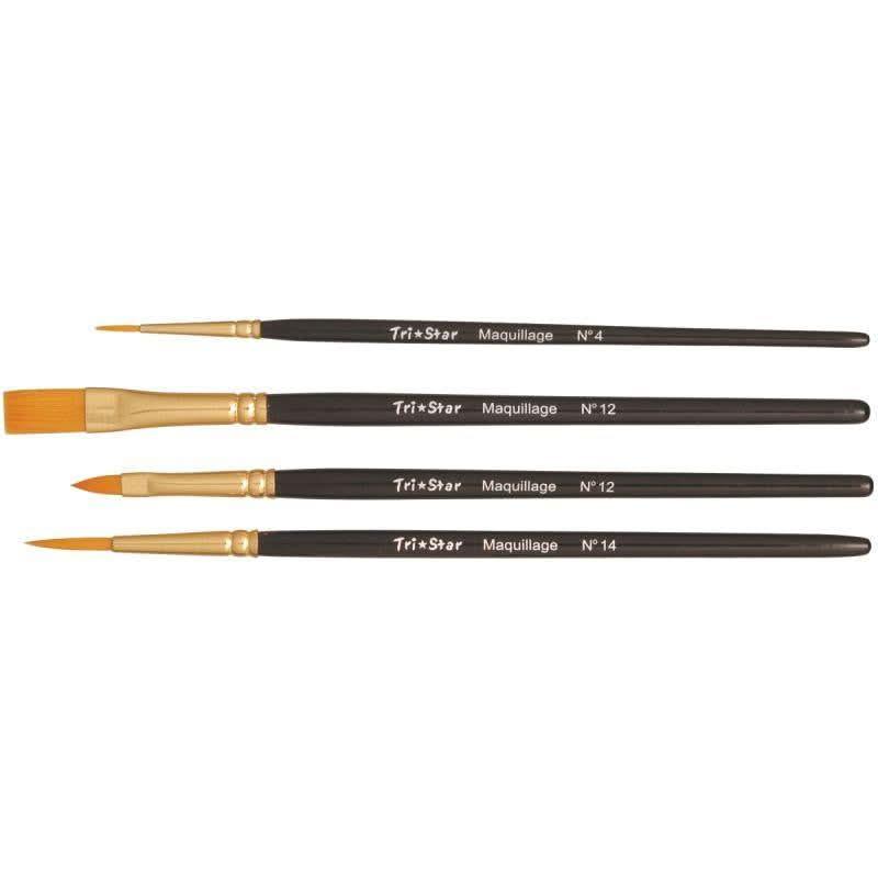 Lot de 4 pinceaux de maquillage en poils synthétiques - Ma Rentrée Facile