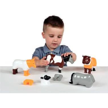 Lot de 4 puzzles 3D magnétiques, les animaux de la ferme - Ma Rentrée Facile