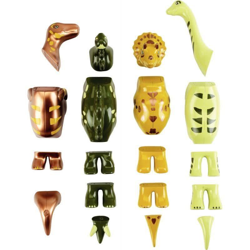 Lot de 4 puzzles 3D magnétiques, les dinosaures - Ma Rentrée Facile