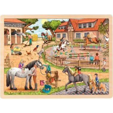Lot de 4 puzzles à cadre en bois 48 ou 96 pièces, thèmes divers - Ma Rentrée Facile