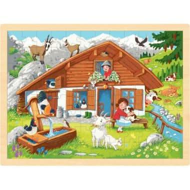 Lot de 4 puzzles à cadre en bois 48 ou 96 pièces, thèmes divers - Ma Rentrée Facile