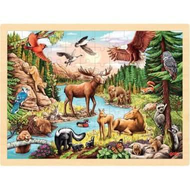 Lot de 4 puzzles à cadre en bois 48 ou 96 pièces, thèmes divers - Ma Rentrée Facile