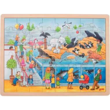 Lot de 4 puzzles à cadre en bois 48 pièces, thèmes divers - Ma Rentrée Facile