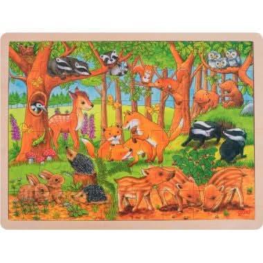 Lot de 4 puzzles à cadre en bois 48 pièces, thèmes divers - Ma Rentrée Facile